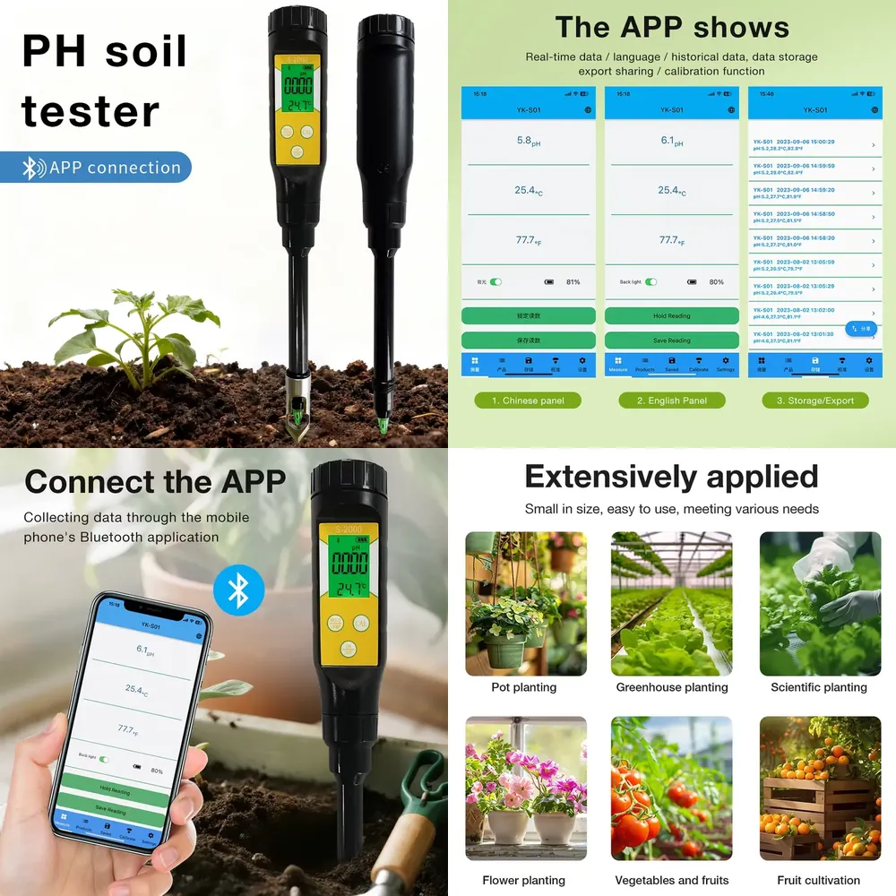 Smart Garden Usa - Medidor de pH Inteligente para Suelo