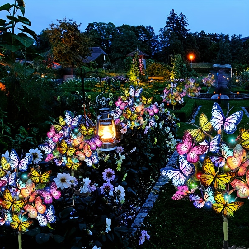 Smart Garden Lighting System - Luces LED solares de mariposa para