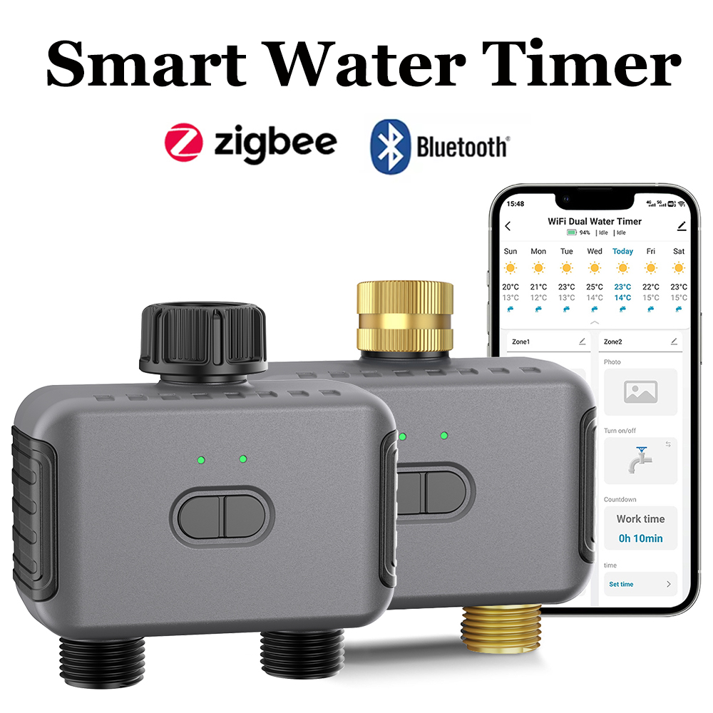Smart Garden Usa - Temporizador de agua inteligente Tuya Zigbee/BT,