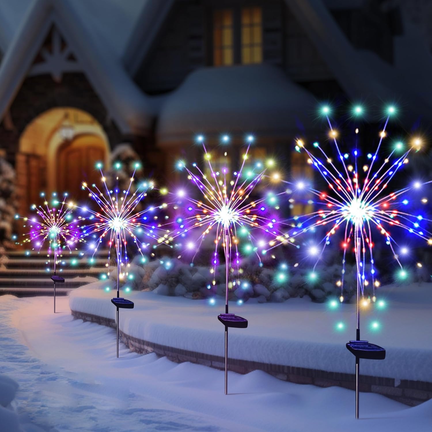 Smart Garden Lighting System - Luces Solares LED de Fuegos Artificiales