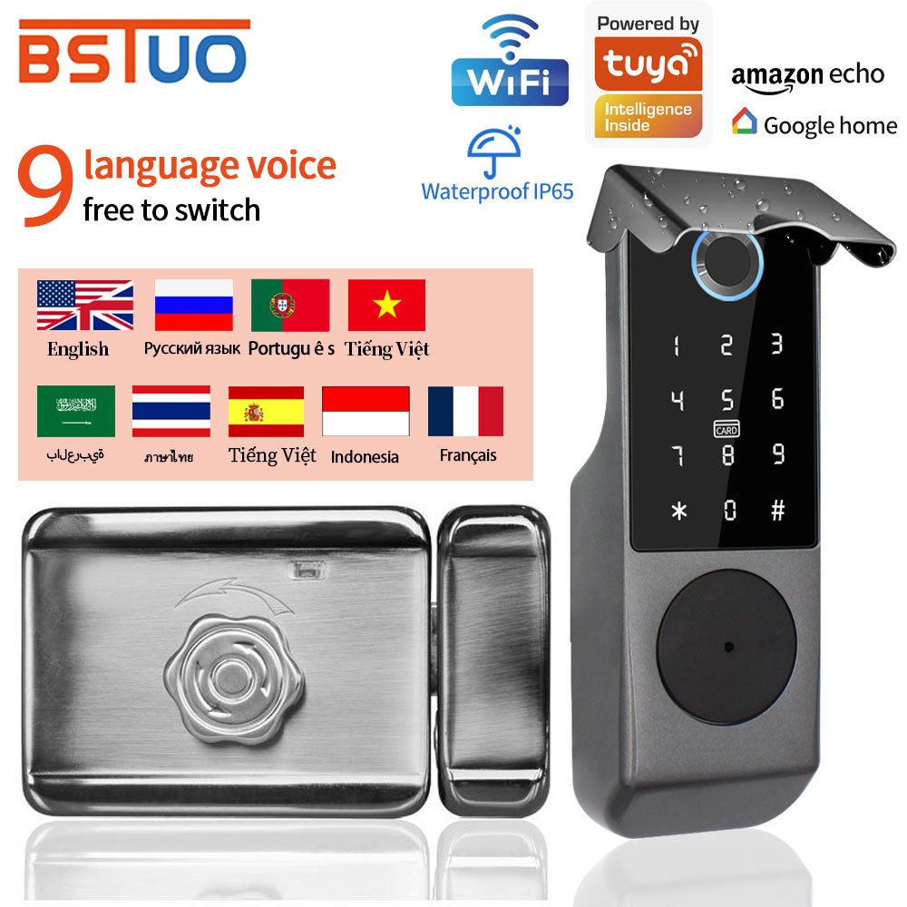 Smart Garden Door Lock - TUYA-cerradura de puerta inteligente con WIFI,