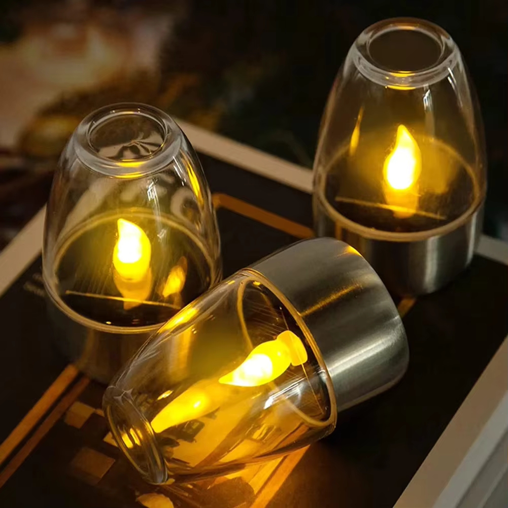 Smart Garden Lighting System - Velas solares LED de acero inoxidable