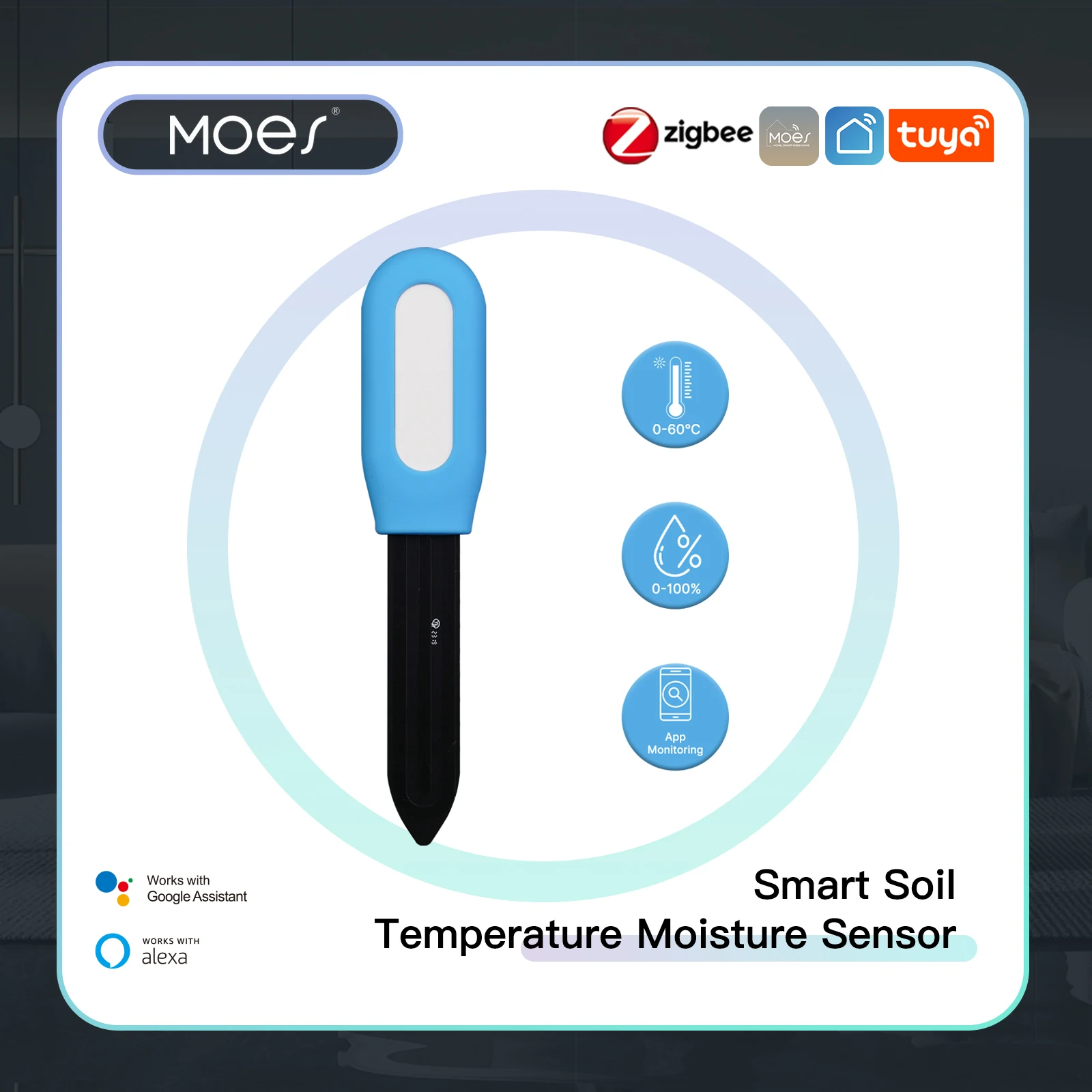 Smart Garden Zigbee - MOES-medidor inteligente ZigBee de temperatura del