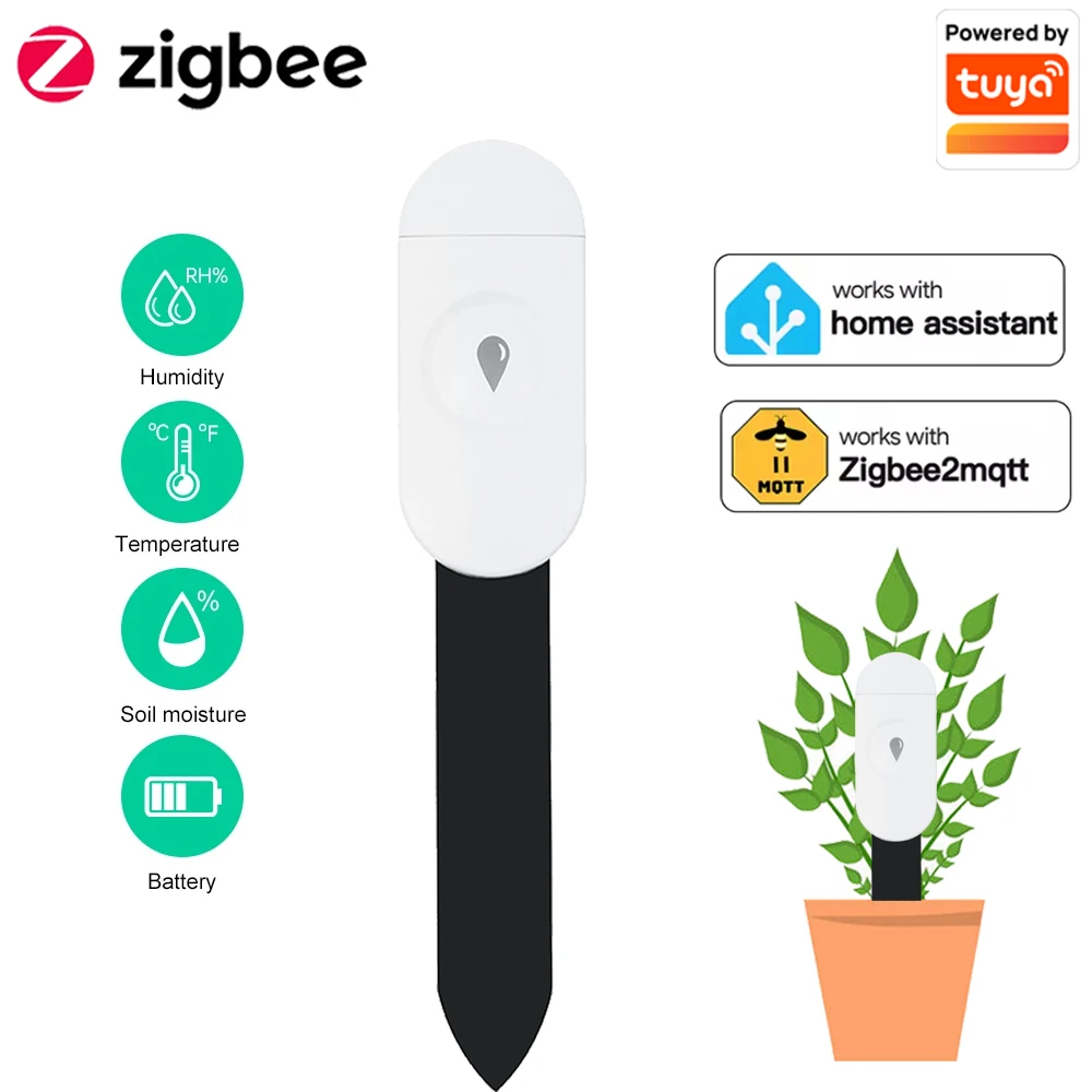 Smart Garden Zigbee - Tuya Zigbee-Detector de temperatura y humedad,