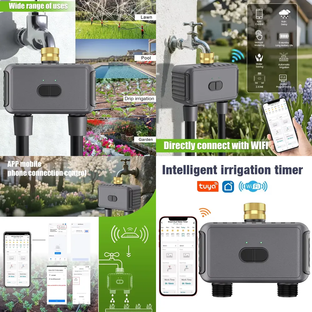 Smart Garden Usa - Temporizador de Riego Inteligente WAP01 con