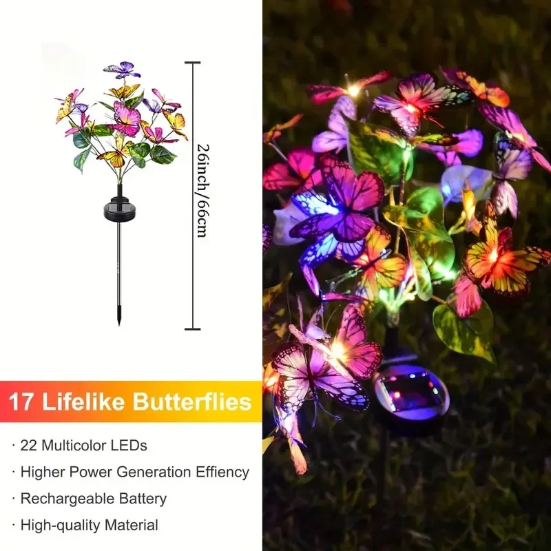Luces LED solares de mariposa  - Smart Garden Lighting System reseña y precio