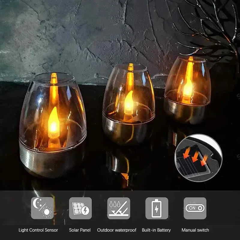 Velas solares LED de acero ino - Smart Garden Lighting System reseña y precio