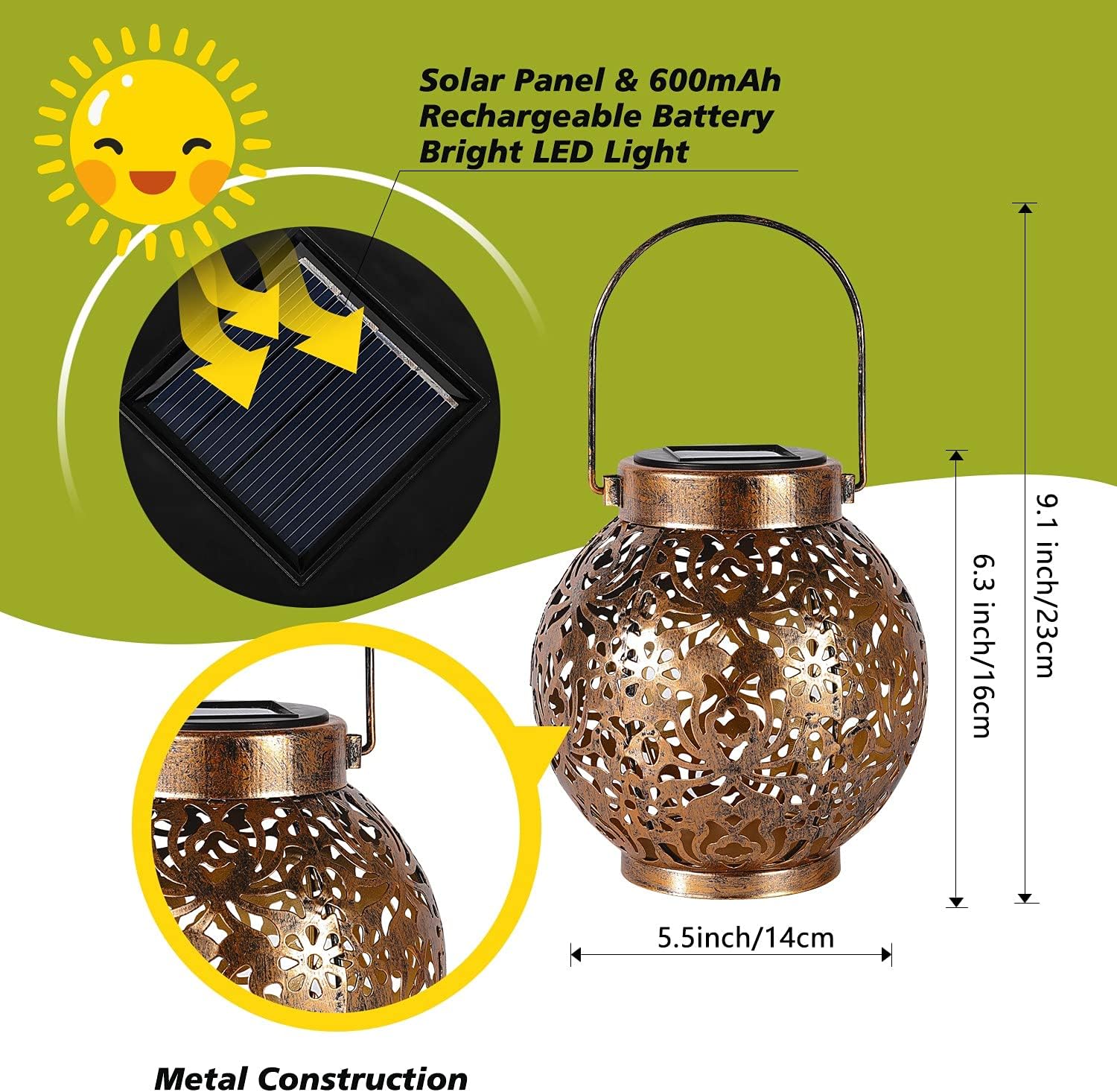 1-6 Lámparas Solares Marroquíe - Smart Garden Lighting System reseña y precio
