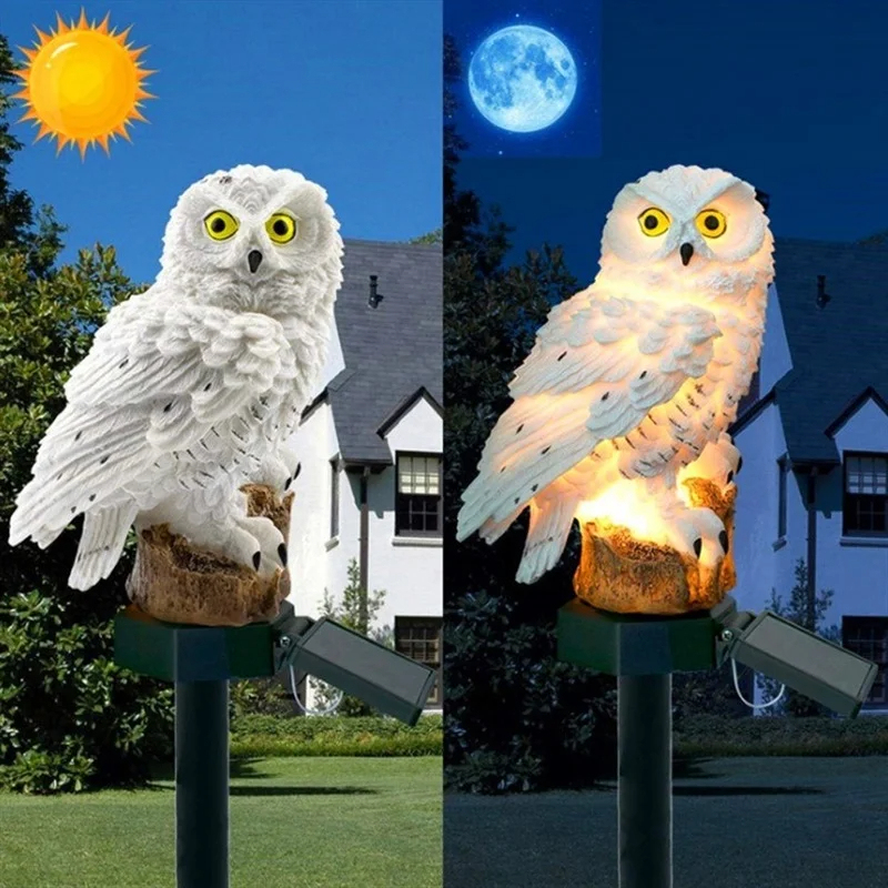 Lámpara Solar con Forma de Búh - Smart Garden Lighting System reseña y precio