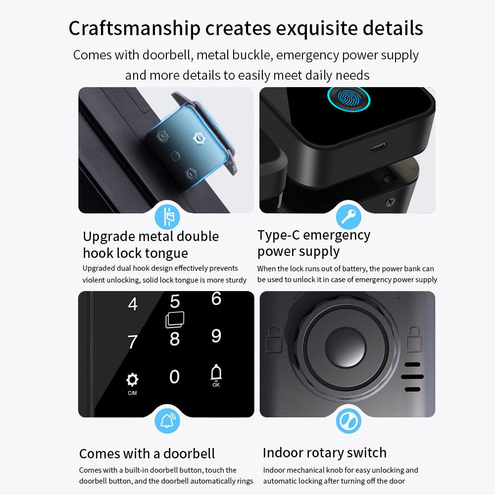 Cerradura de puerta de vidrio  - Smart Garden Door Lock reseña y precio