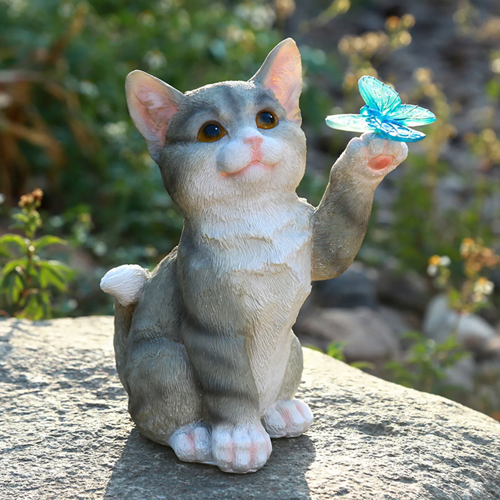 Escultura de gato al aire libr - Smart Garden Lighting System reseña y precio