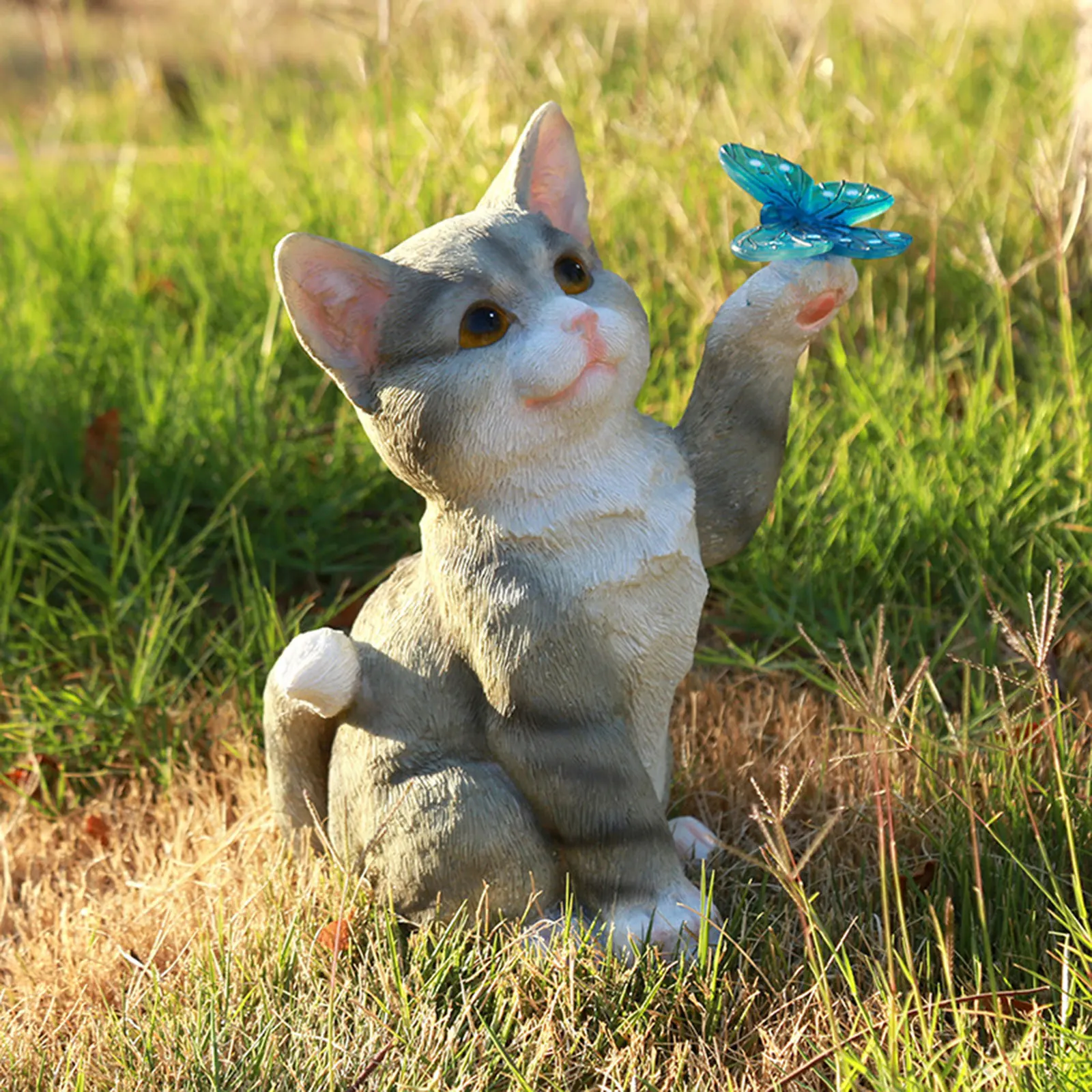 Escultura de gato al aire libr - Smart Garden Lighting System reseña y precio