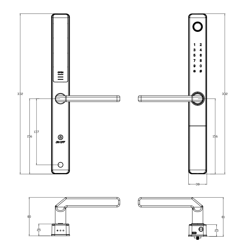 Euro 92/85/72mm Tuya wifi Smar - Smart Garden Door Lock reseña y precio