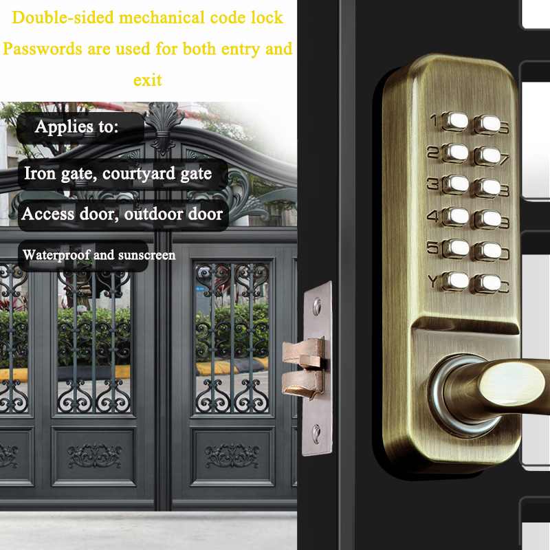 Cerradura mecánica sin llave c - Smart Garden Door Lock reseña y precio