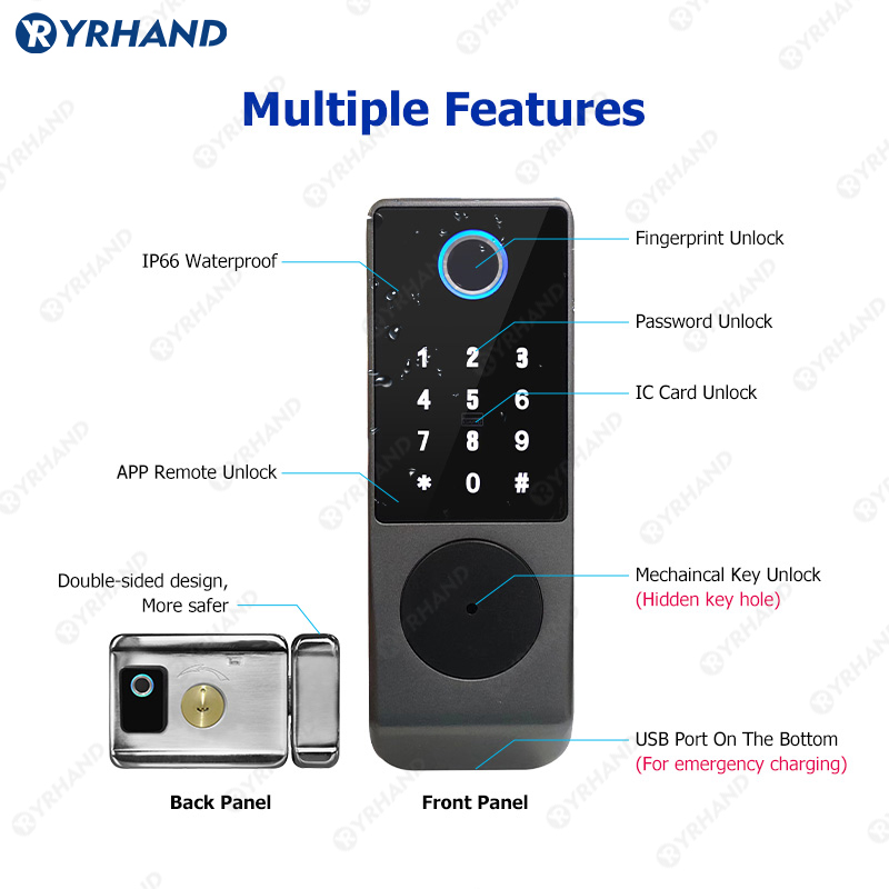 Tuya-cerradura inteligente con - Smart Garden Door Lock reseña y precio